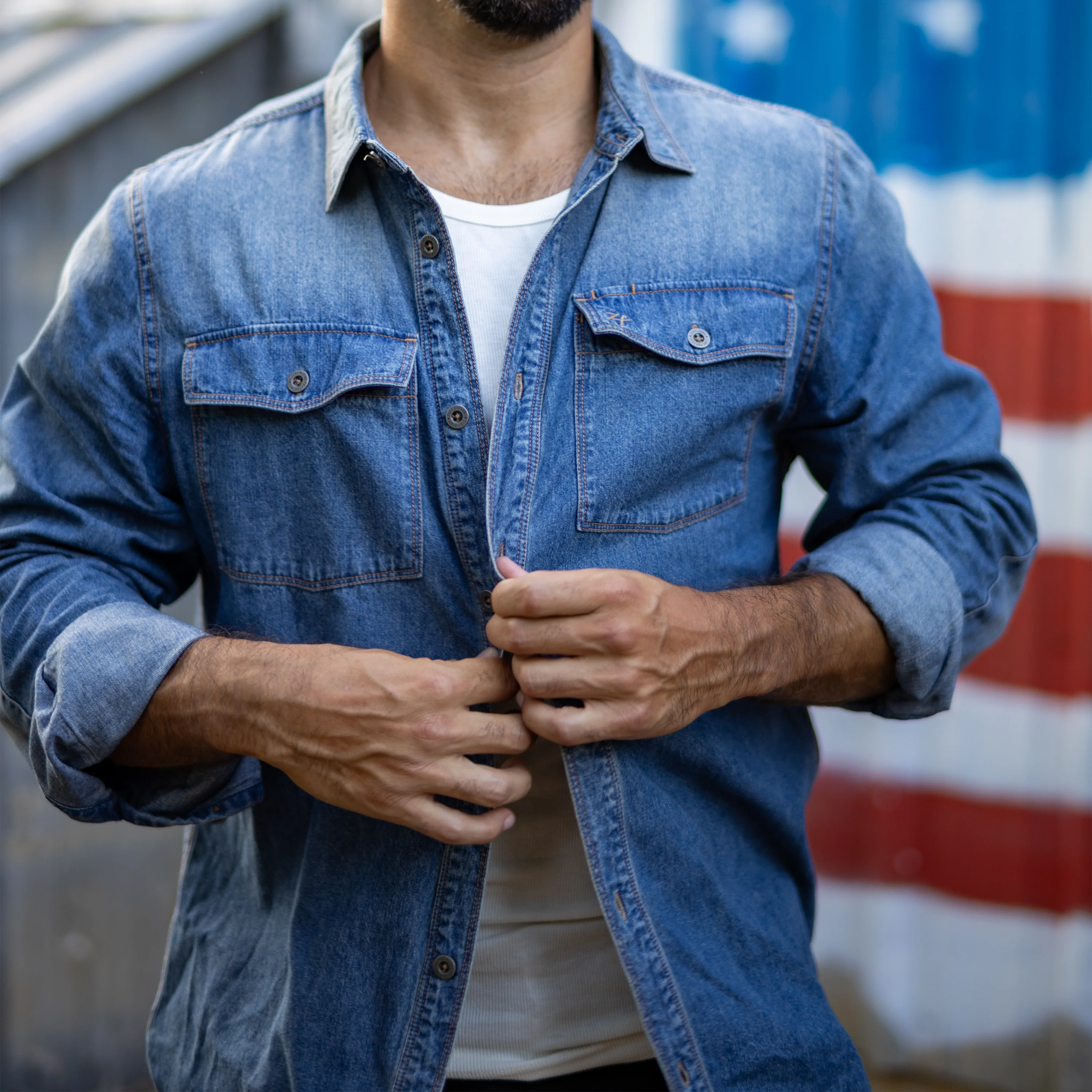 Denim Work Shirt - Image 9